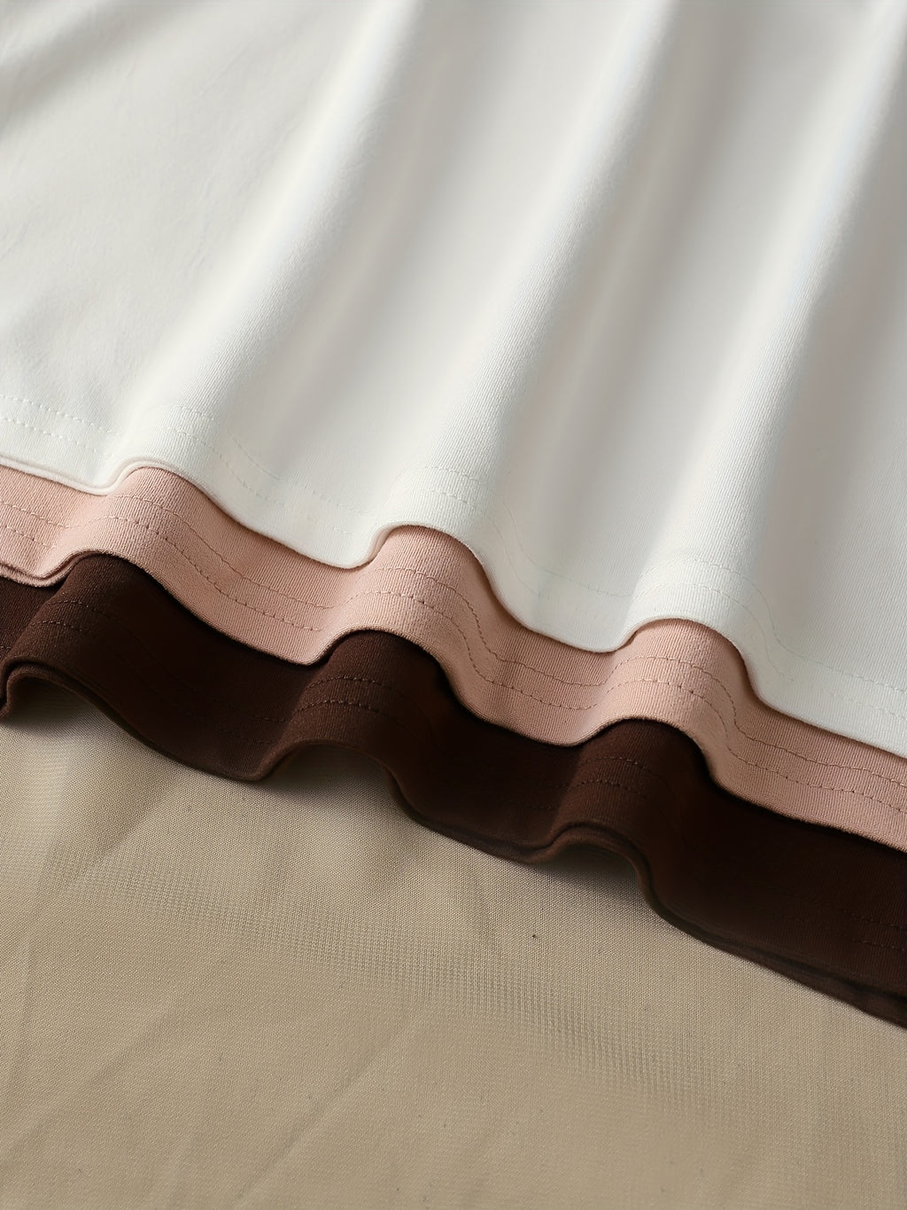 {3pcs} Elegant Off-Shoulder White and Black Mini Dress Set