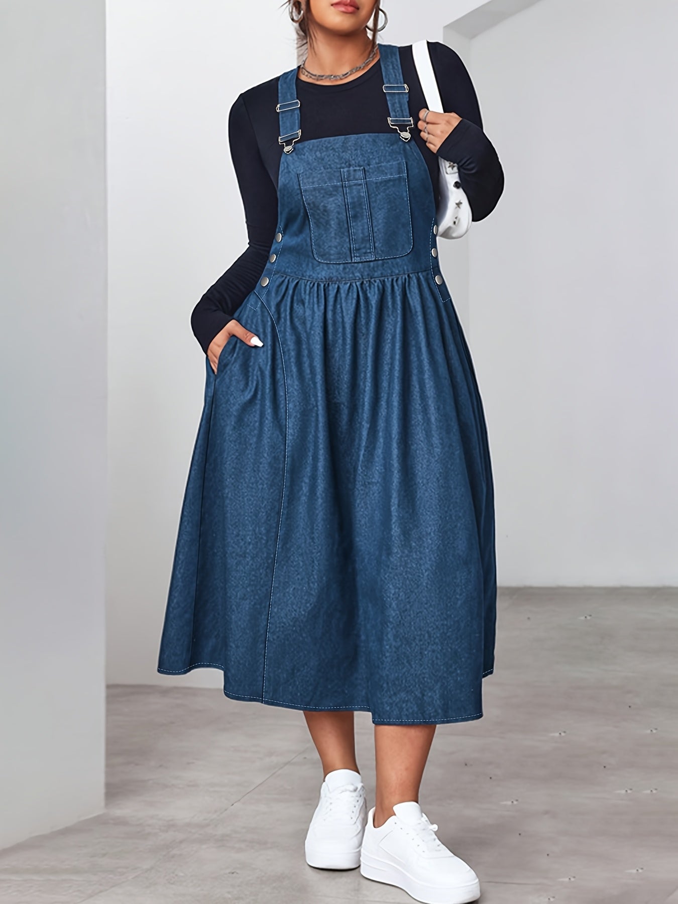 Faux Denim Dress