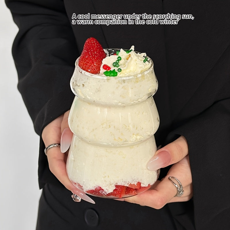 500ml/16.9oz transparent glass coffee cup