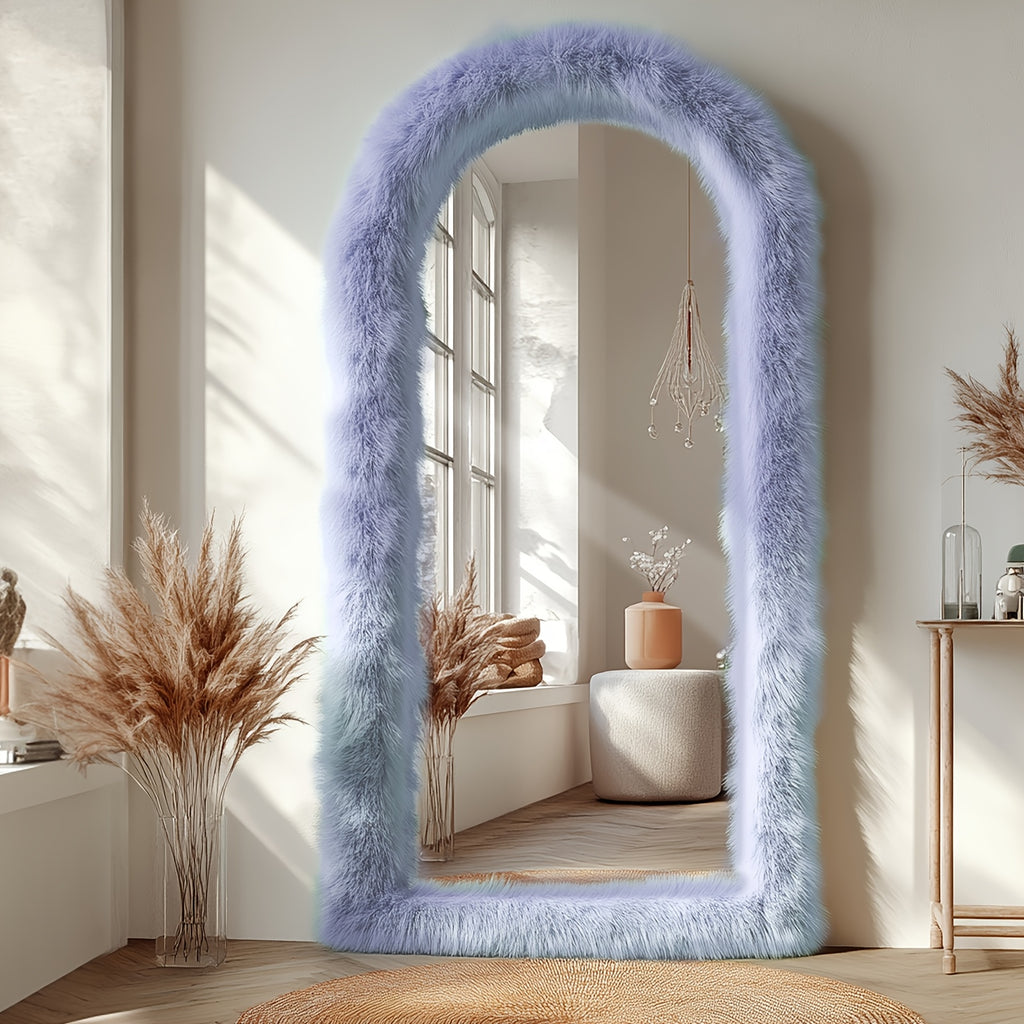 Full Length Mirror Chic Faux Fur
