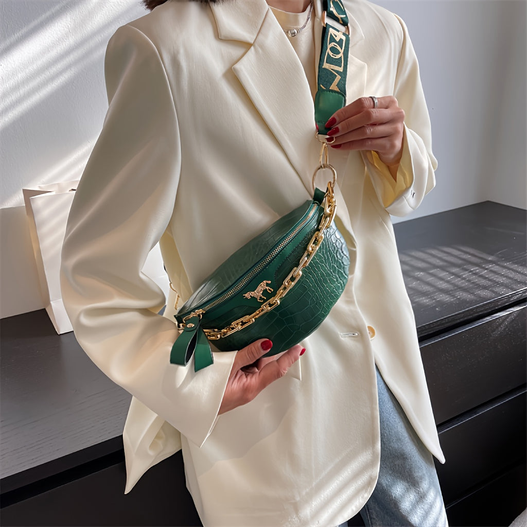 Crocodile Embossed Waist Bag