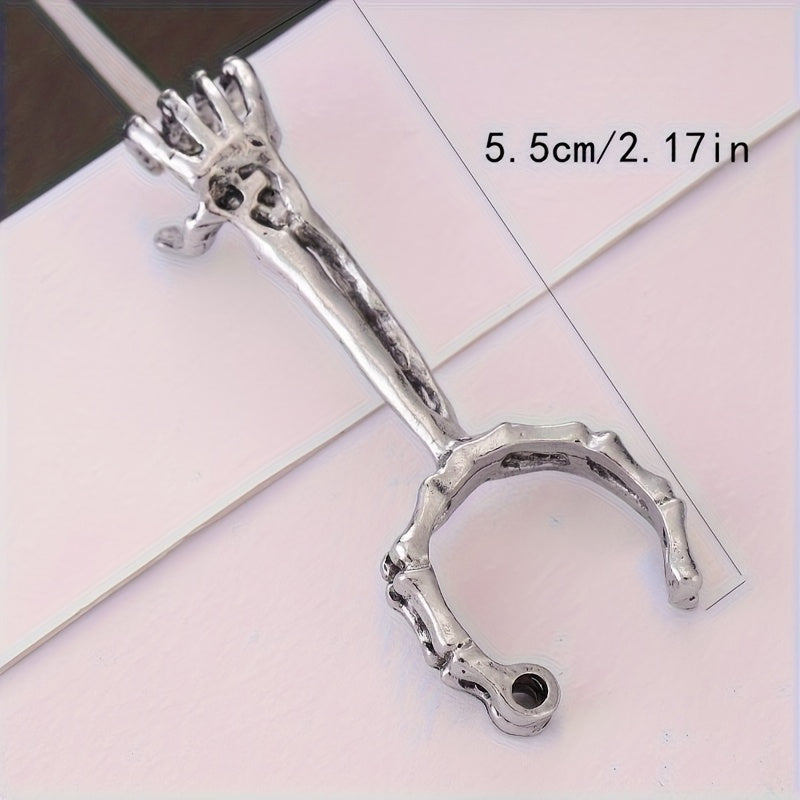 Set of 3 - Holder And Ring with a Hand Bone Skeleton Design