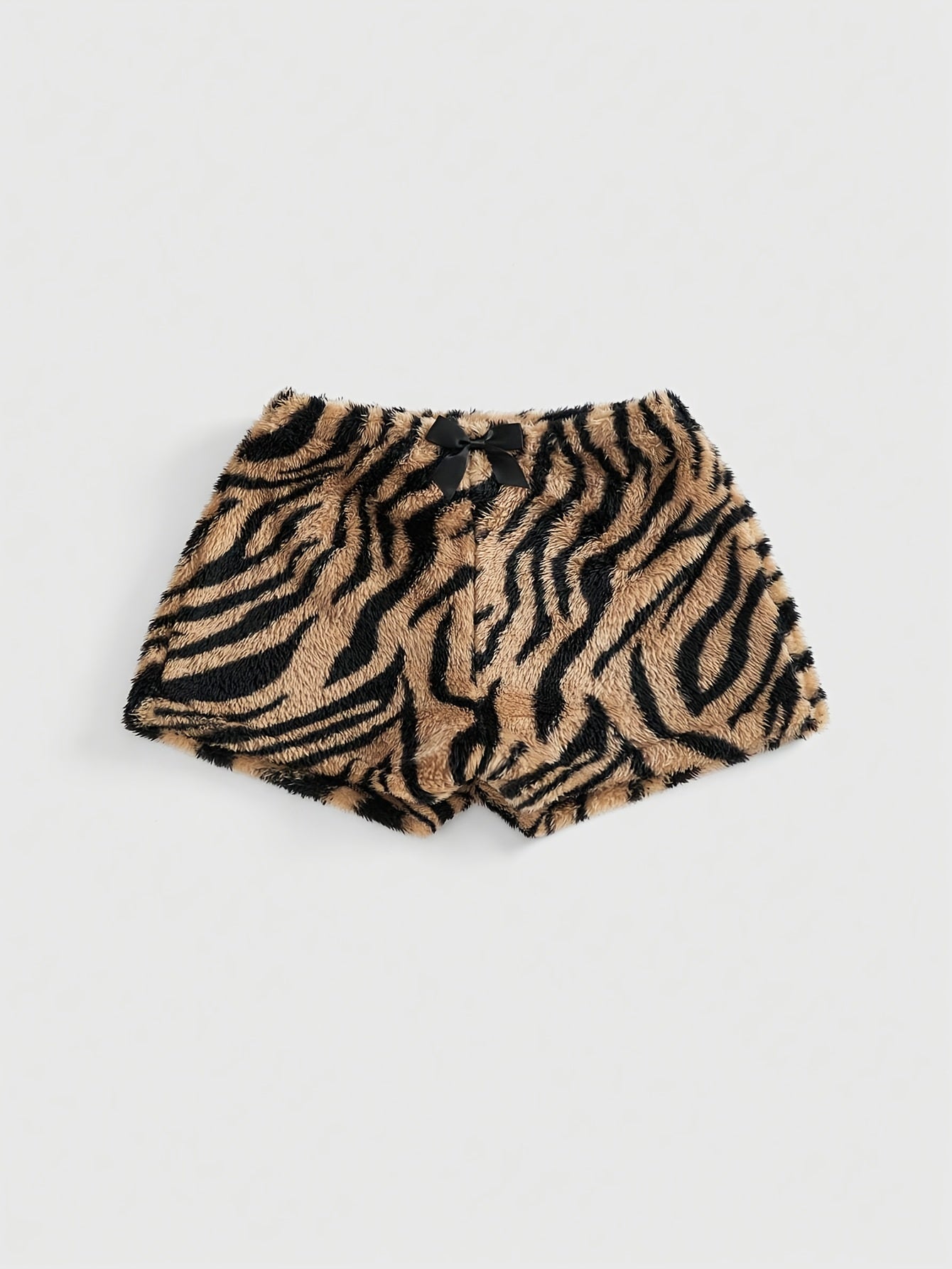 Leopard Print Fluffy Shorts