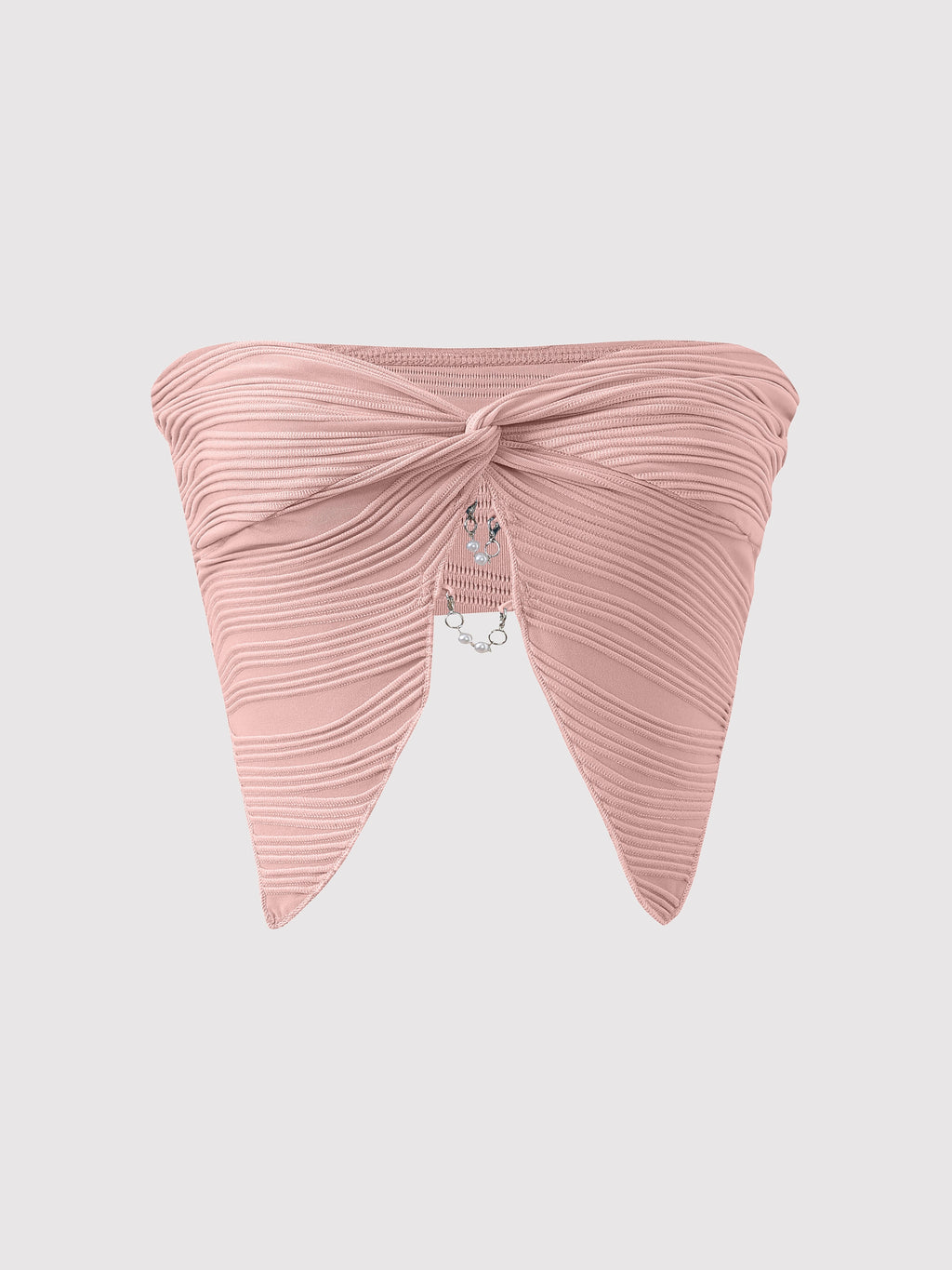 Strapless Asymmetrical Chain Top