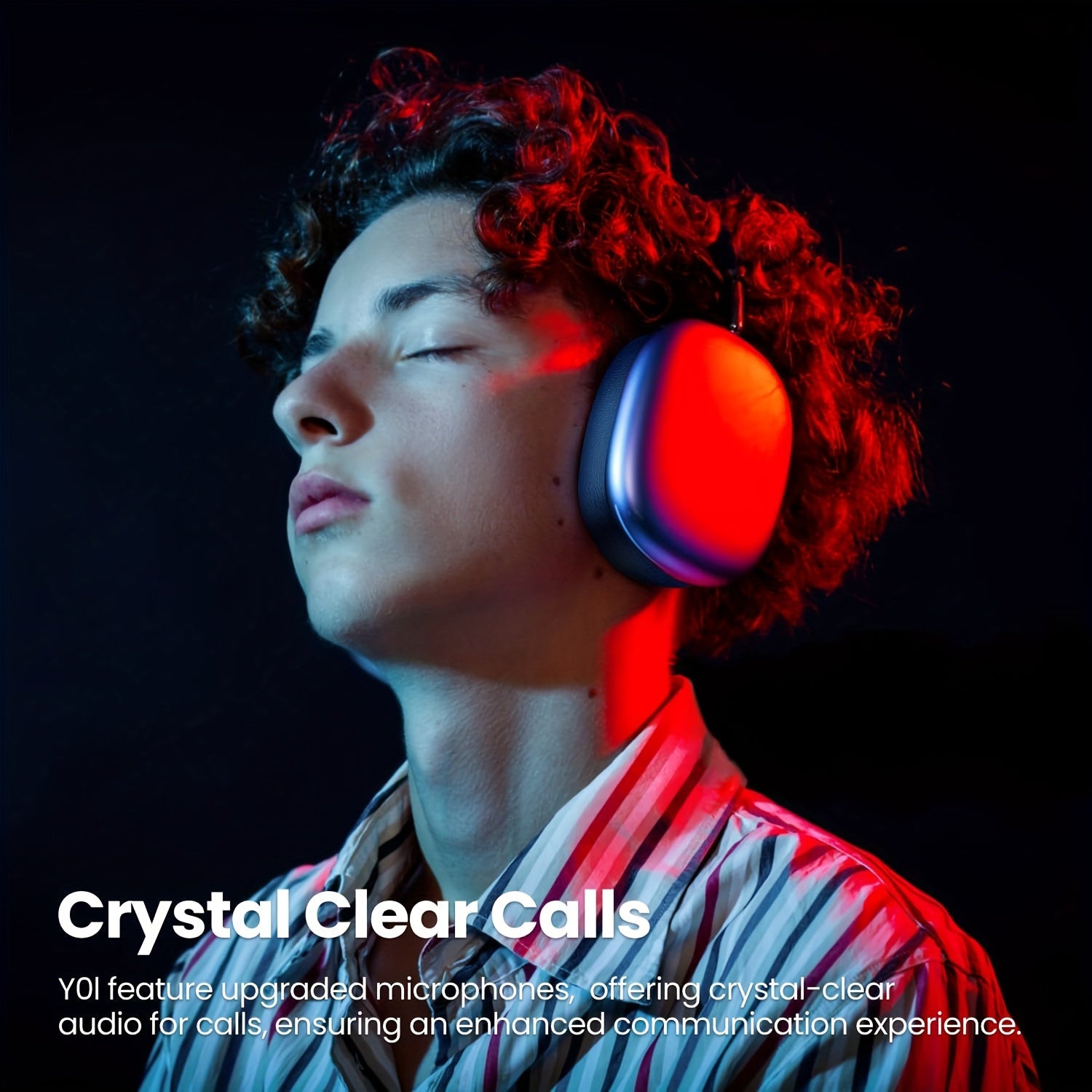 Over Ear Wireless Headphones Noise Canceling Hi-Res Audio, 48H Playtime, Foldable, Breathable Soft Earpads