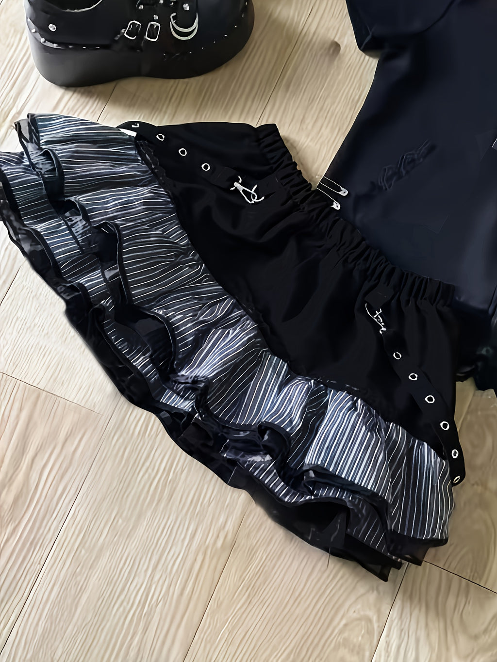 Black & White Striped Cake Skirt