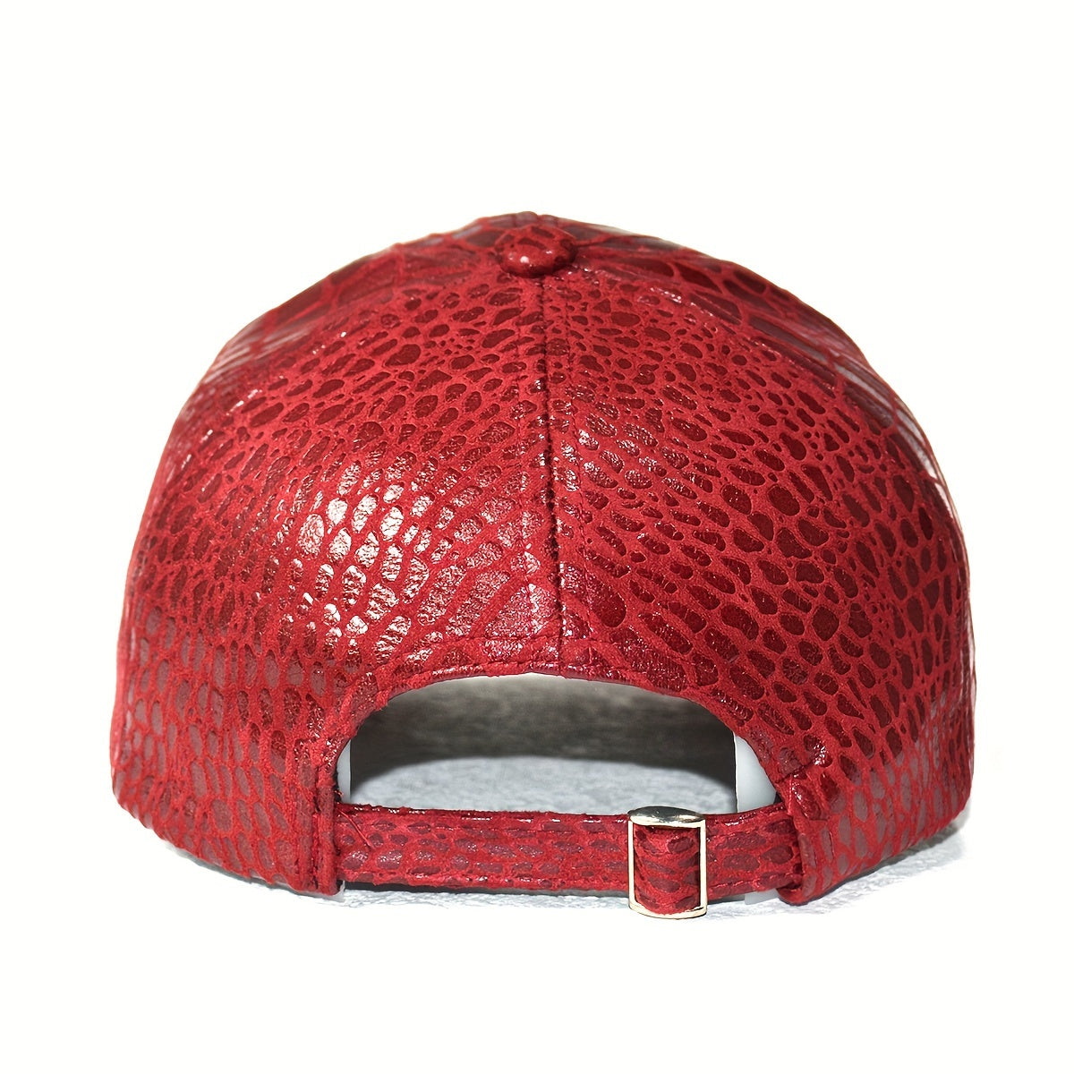 Classic Crocodile Embossed PU Leather Baseball Cap