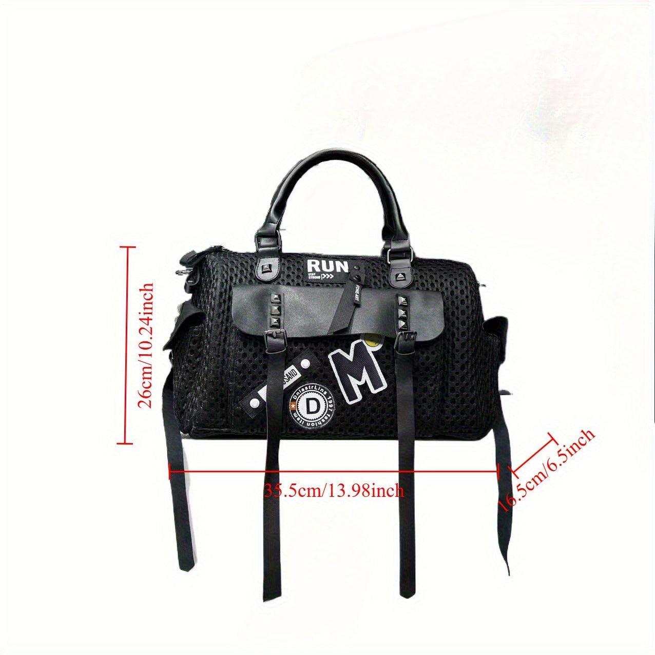 Nylon Tote Bag with Detachable Strap & Charm