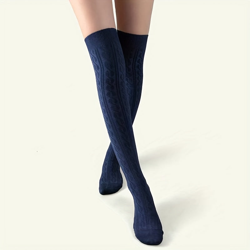1 pair of Women's knee over socks, comfortable in college style spring and summer seasons, Women's knee over socks made of soft and Light Beige friendly fabric, suitable for spring and summer, Women's long tube socks and sock