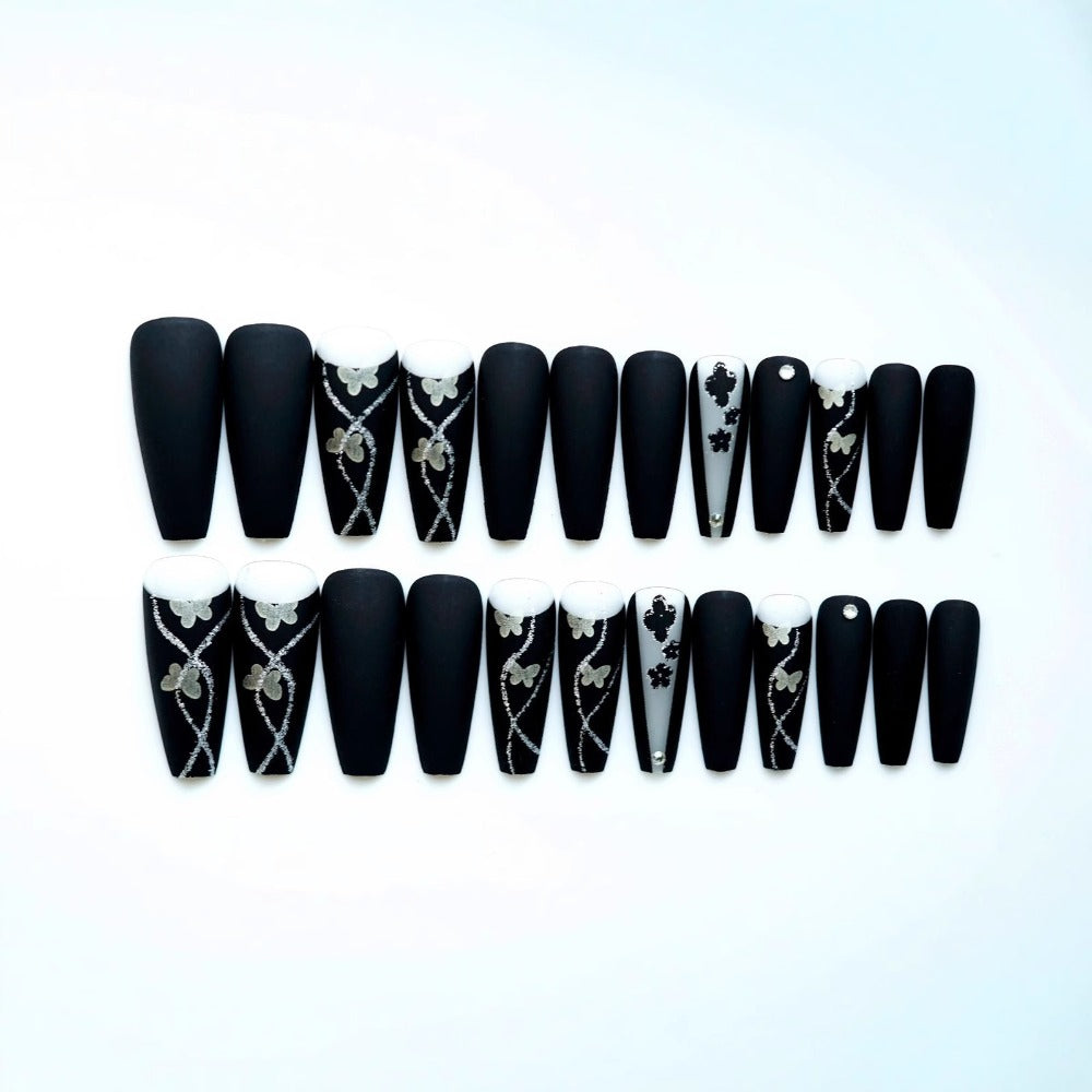 {48pcs} Mysterious Butterfly Fake Nails