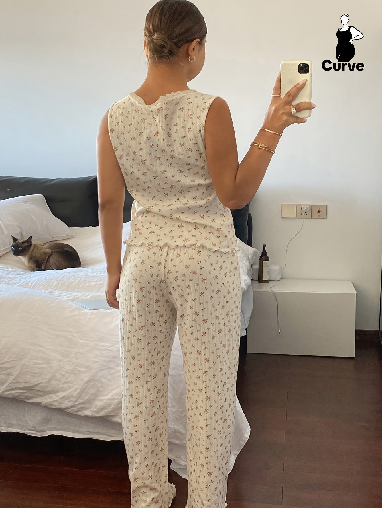 Floral Print Pajama Set