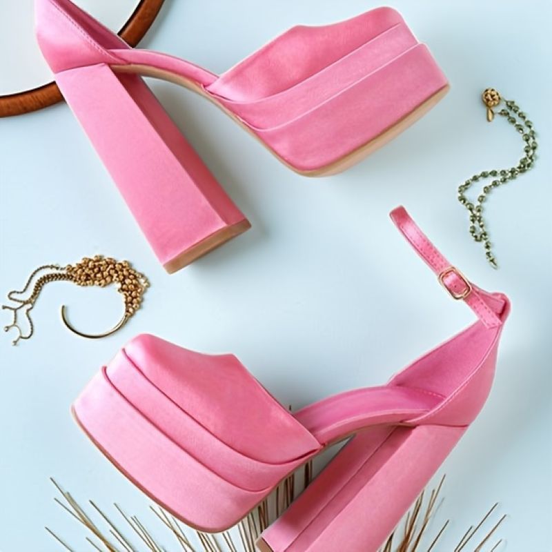 Chunky High Heel Sandals