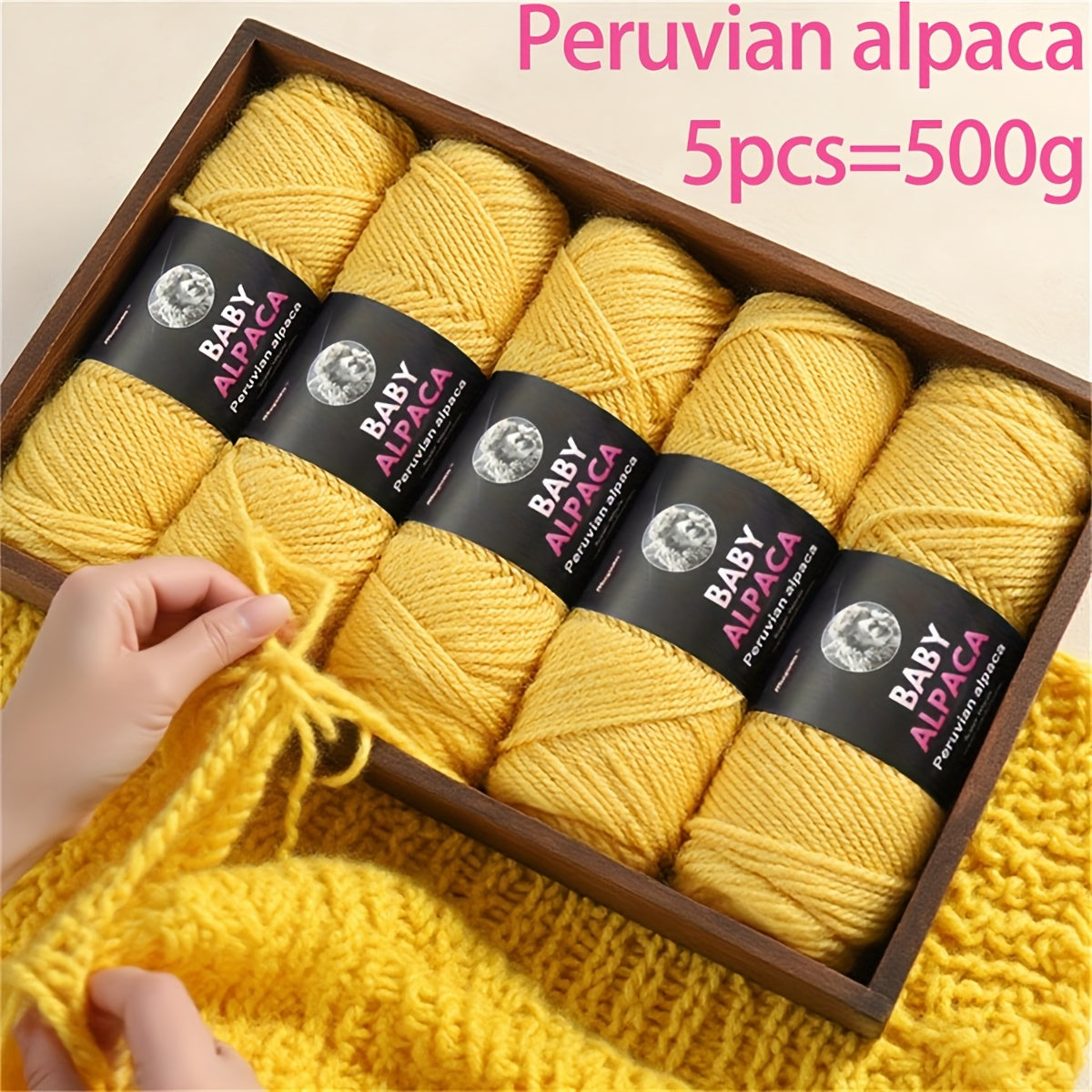 500g (5 Balls) Luxury Alpaca Wool Yarn