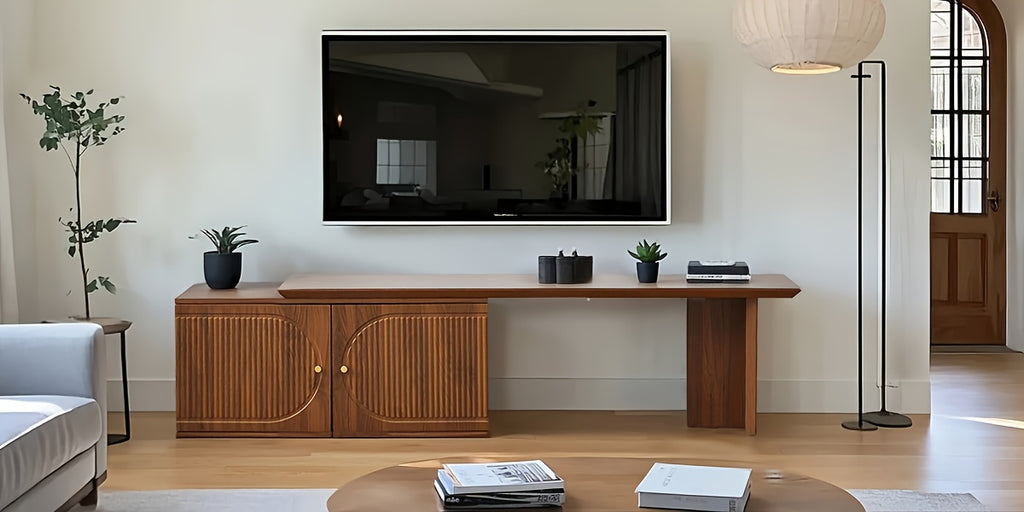 Extra Long TV Stand with Locking Mechanism