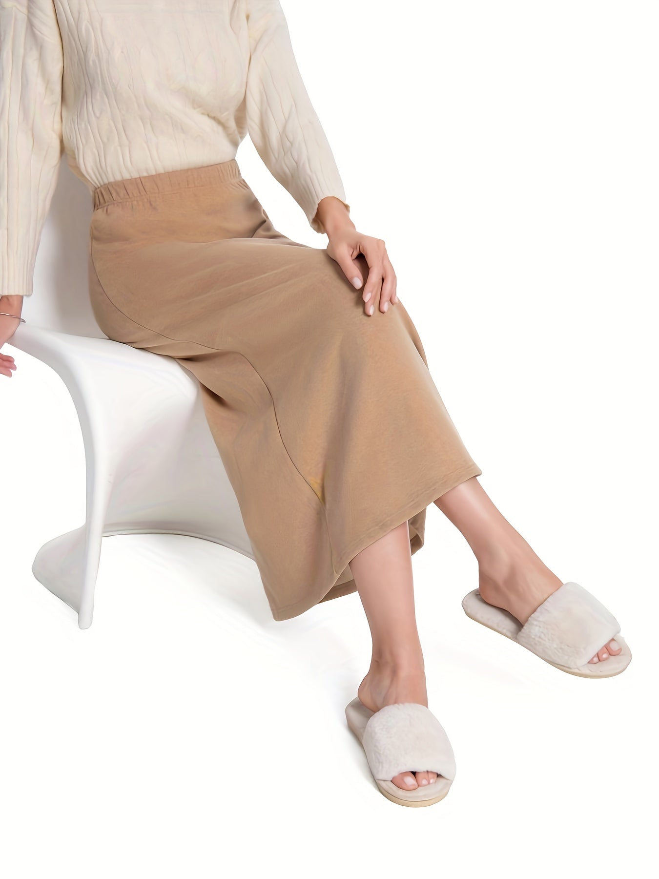 Fleece-Lined Thickened Warm Skirt