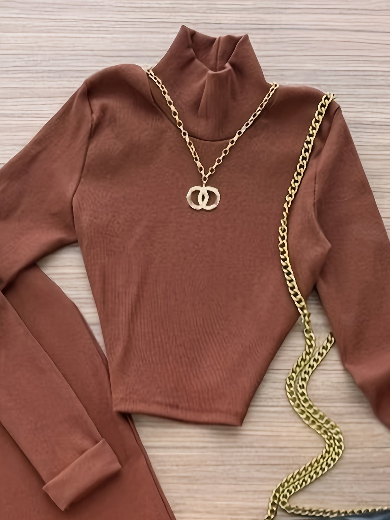 Long Sleeve Top Two-Piece Set with Skirt