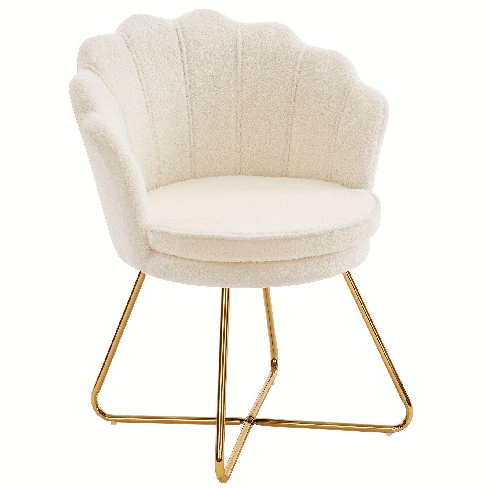 Shell Shape Velvet Dressing Chair
