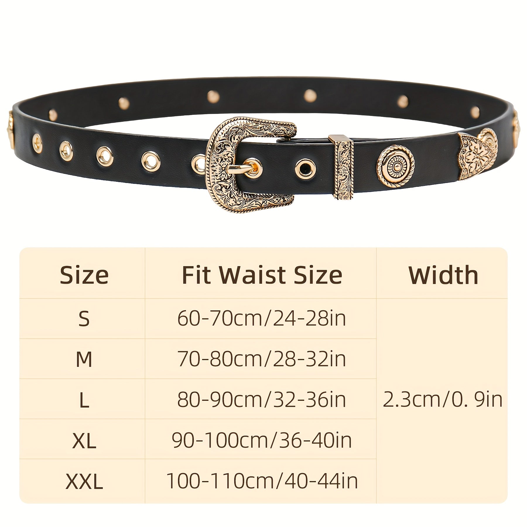 Western Punk Studded Belt