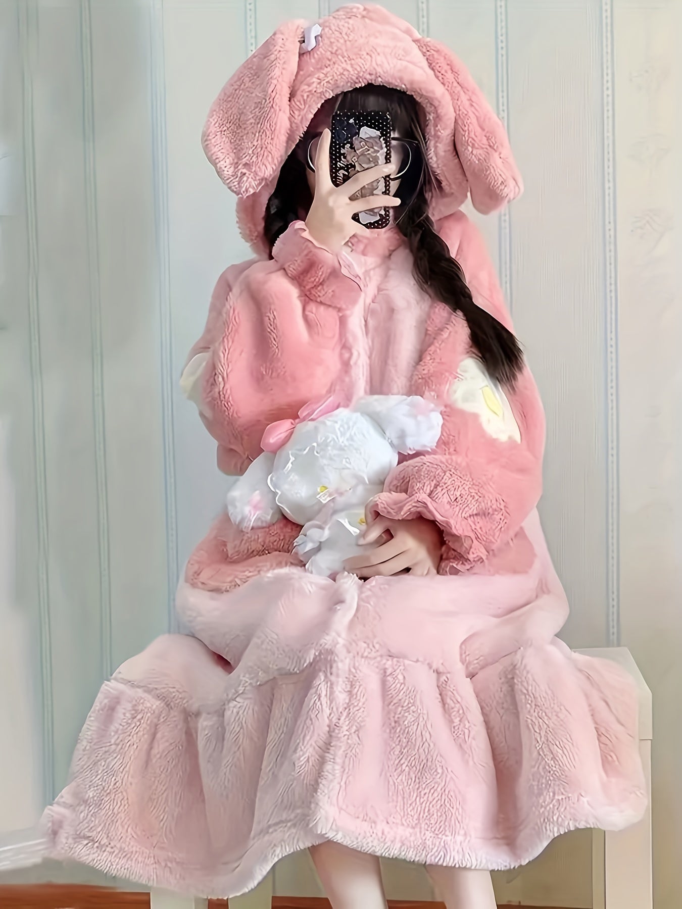 Fleece-Lined Hooded Robe