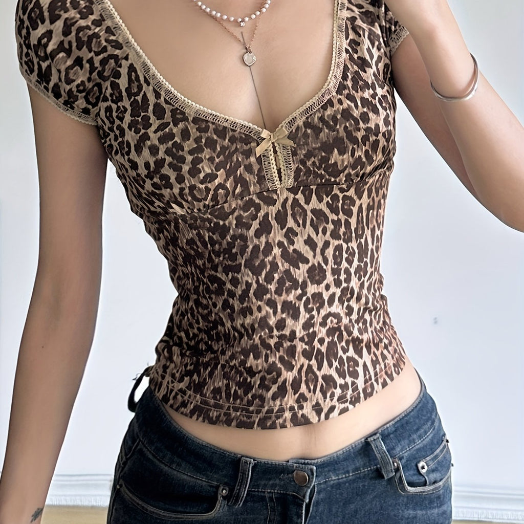 Leopard Print Crop Top