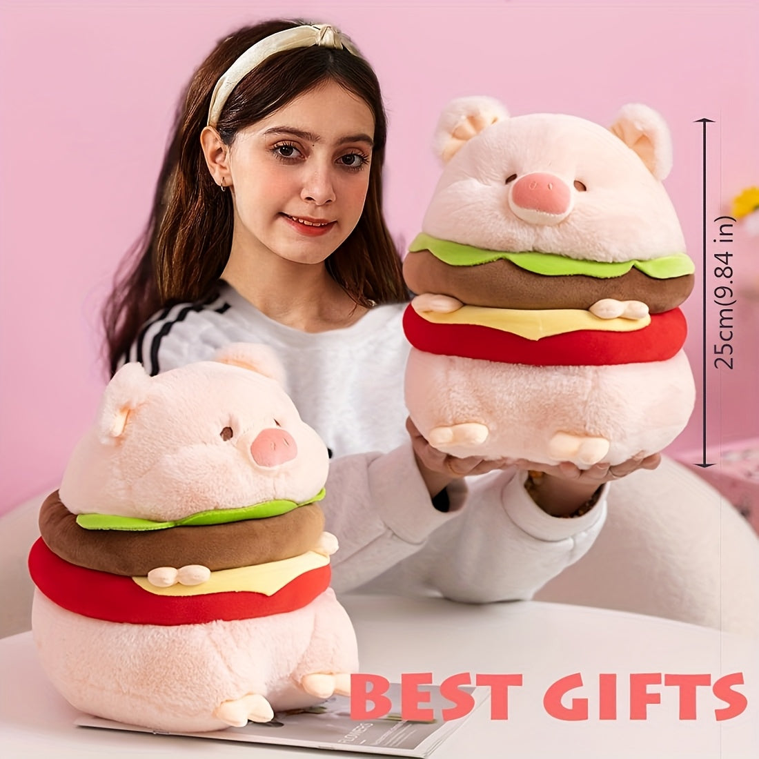 Hamburger & Pig Stuffed Animal