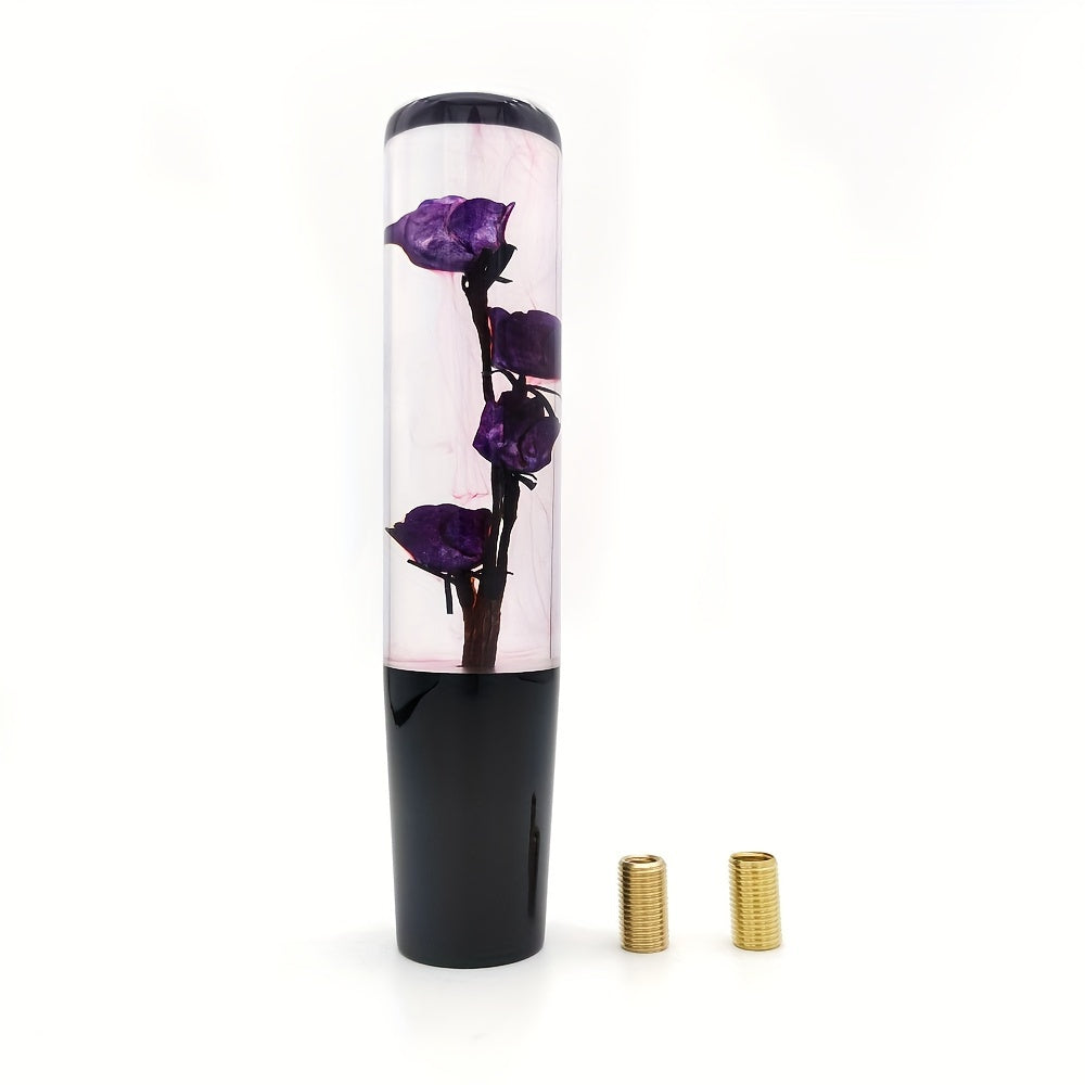 Unique Rose-Shaped 4" Resin Crystal Gear Shift Knob