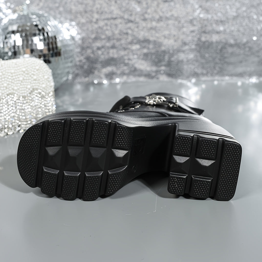 Skull Platform Gothic Boots