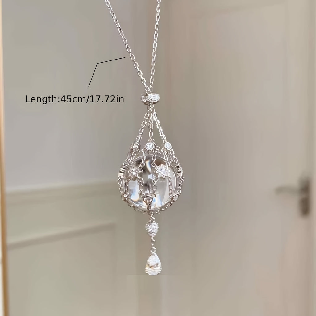 Vintage 18K Gold Plated Star & Tassel Fringe Necklace