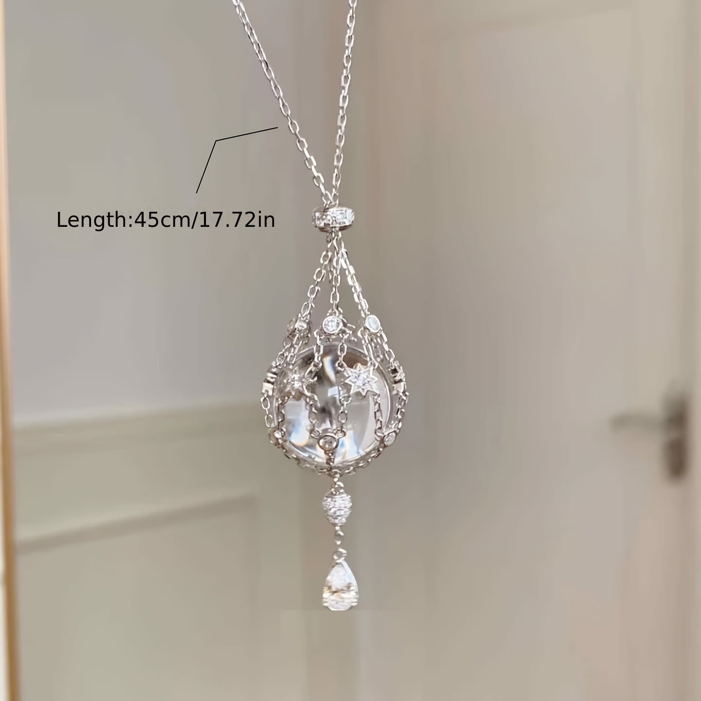 Vintage 18K Gold Plated Star & Tassel Fringe Necklace