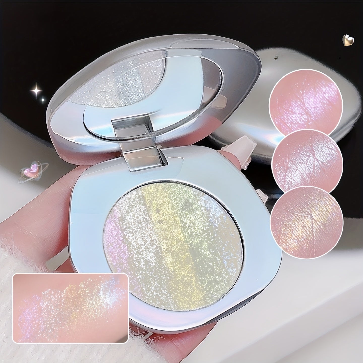 Holographic Glitter Highlighter Palette
