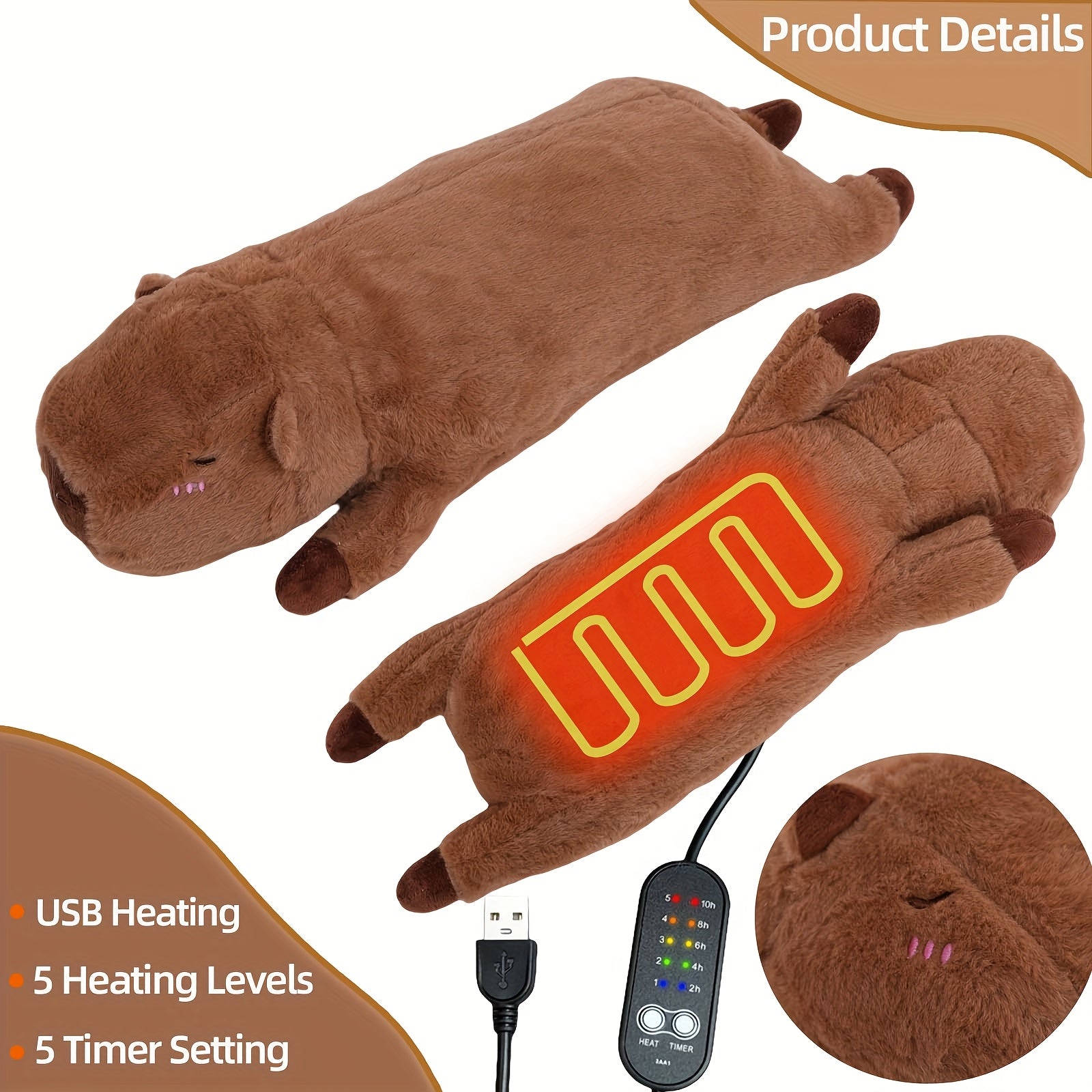 Capybara Heating Plush
