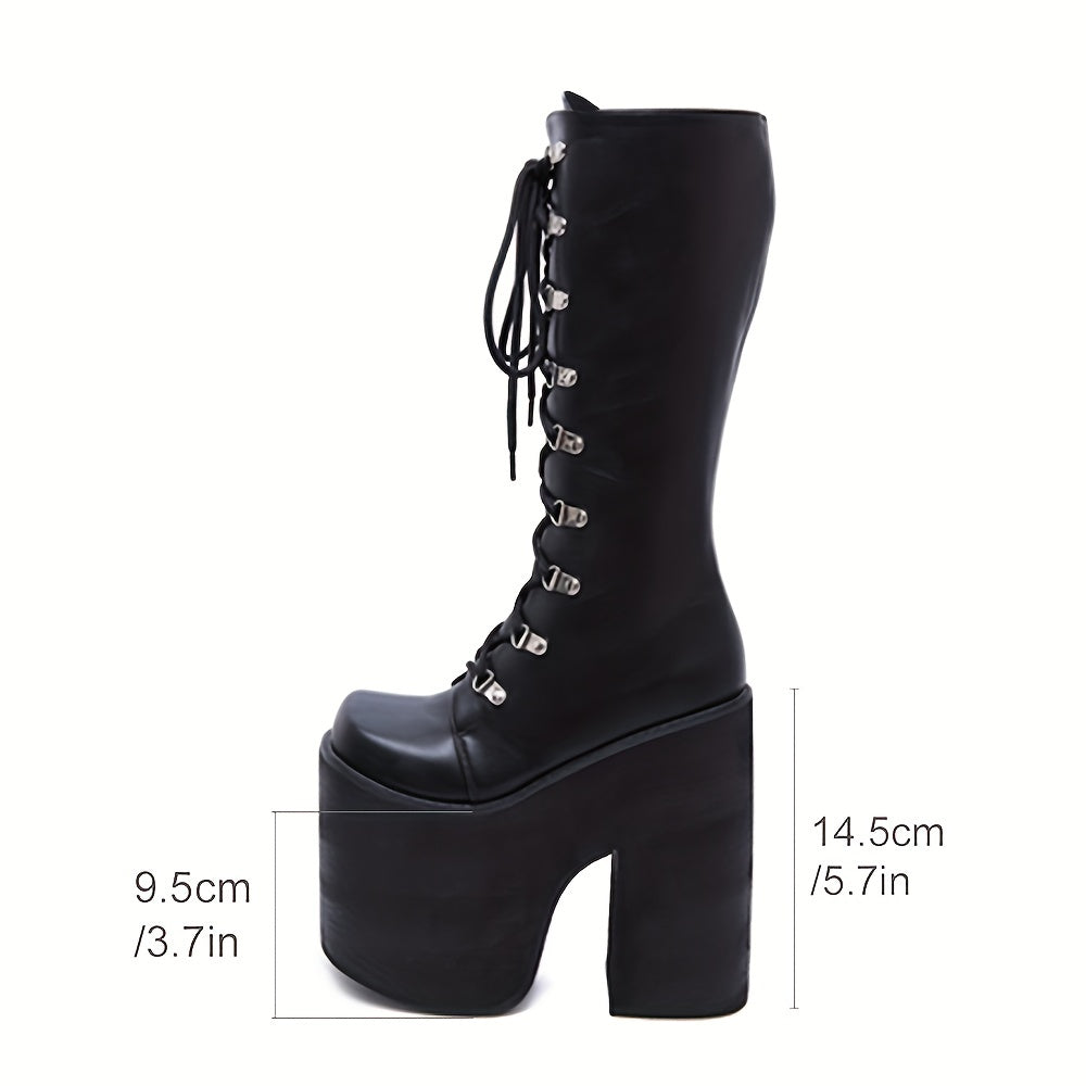 Side Zipper Platform Boots