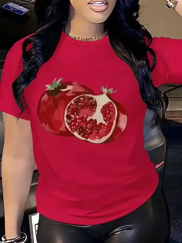 Soft Polyester Crew Neck Short Sleeve T-Shirt