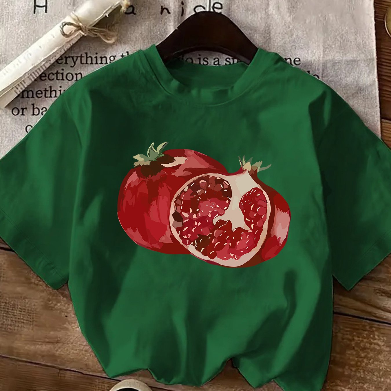 Soft Polyester Crew Neck Short Sleeve T-Shirt