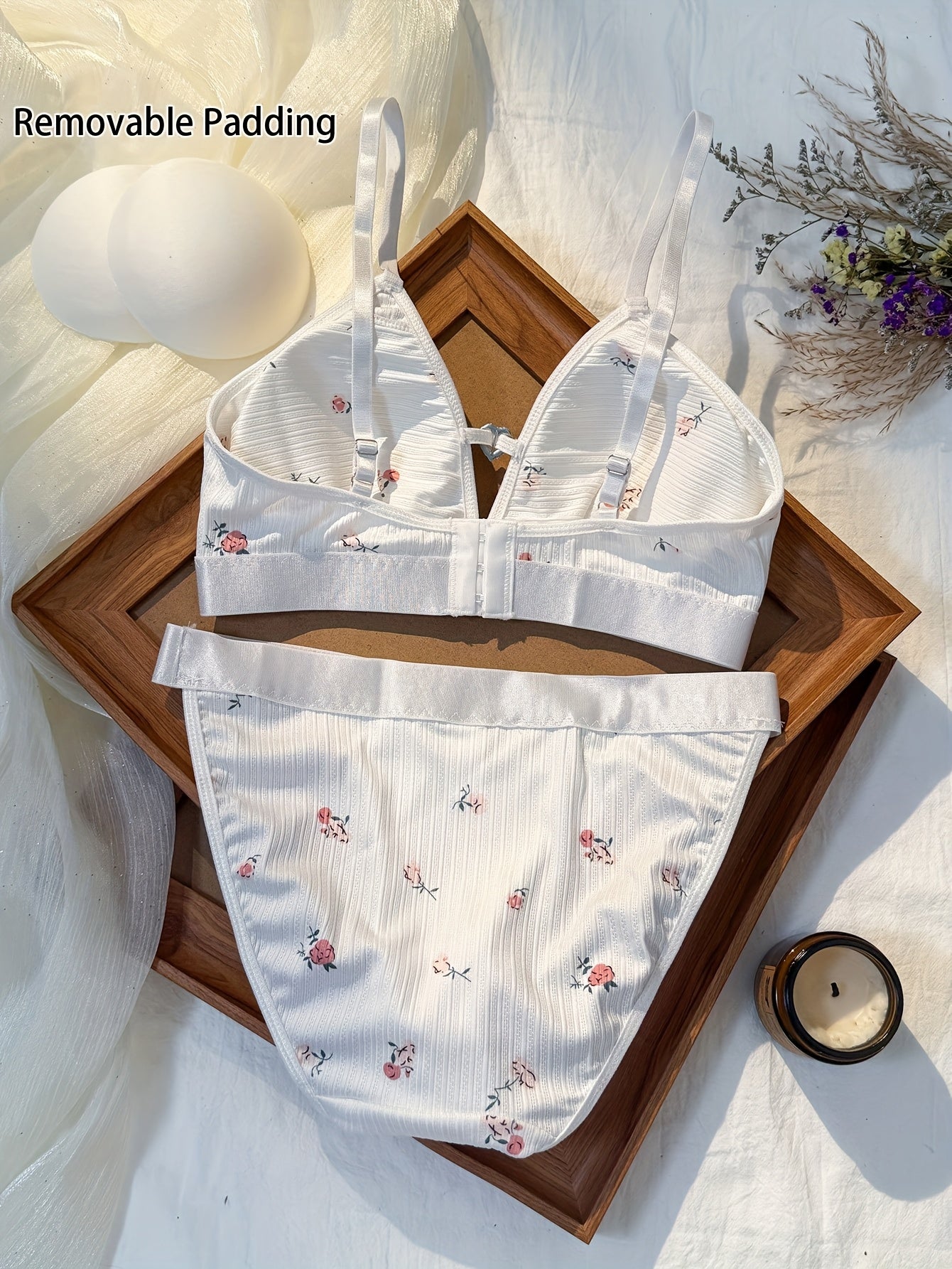 Floral Print Lingerie Set