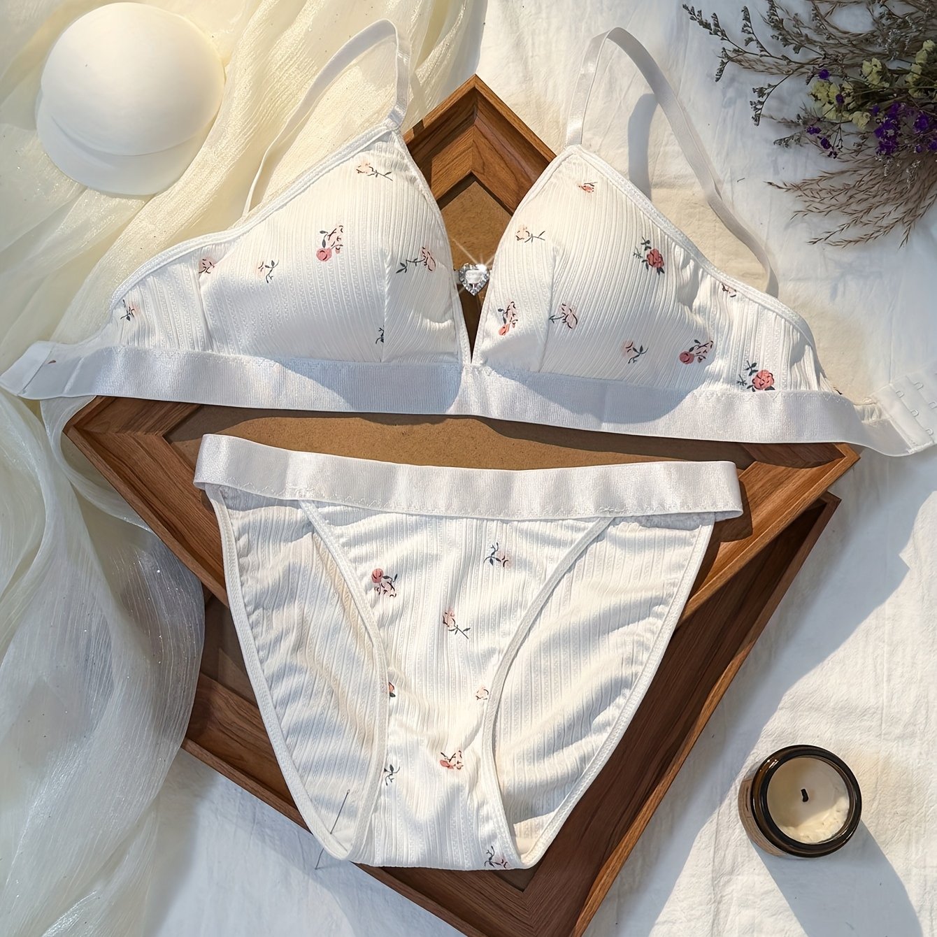 Floral Print Lingerie Set