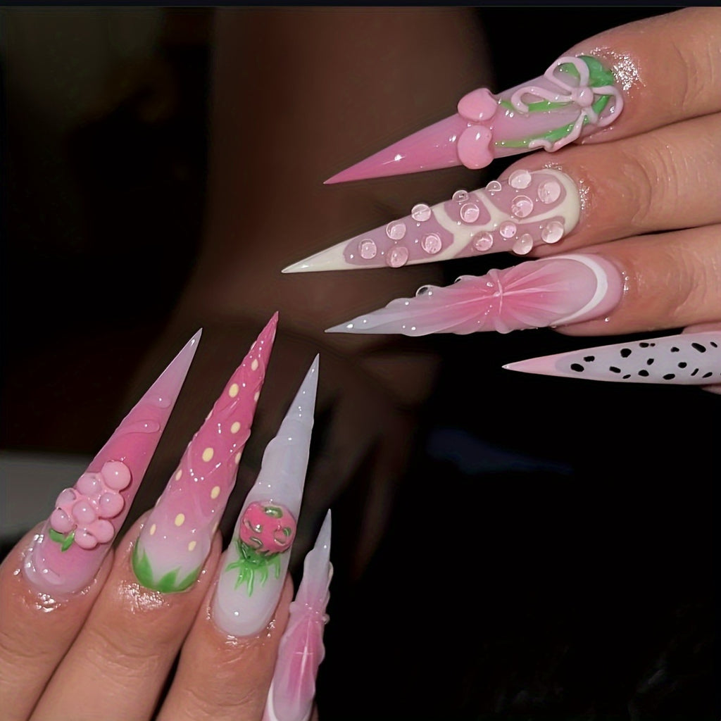 {10pcs} Handmade Full Cover Nail Tips