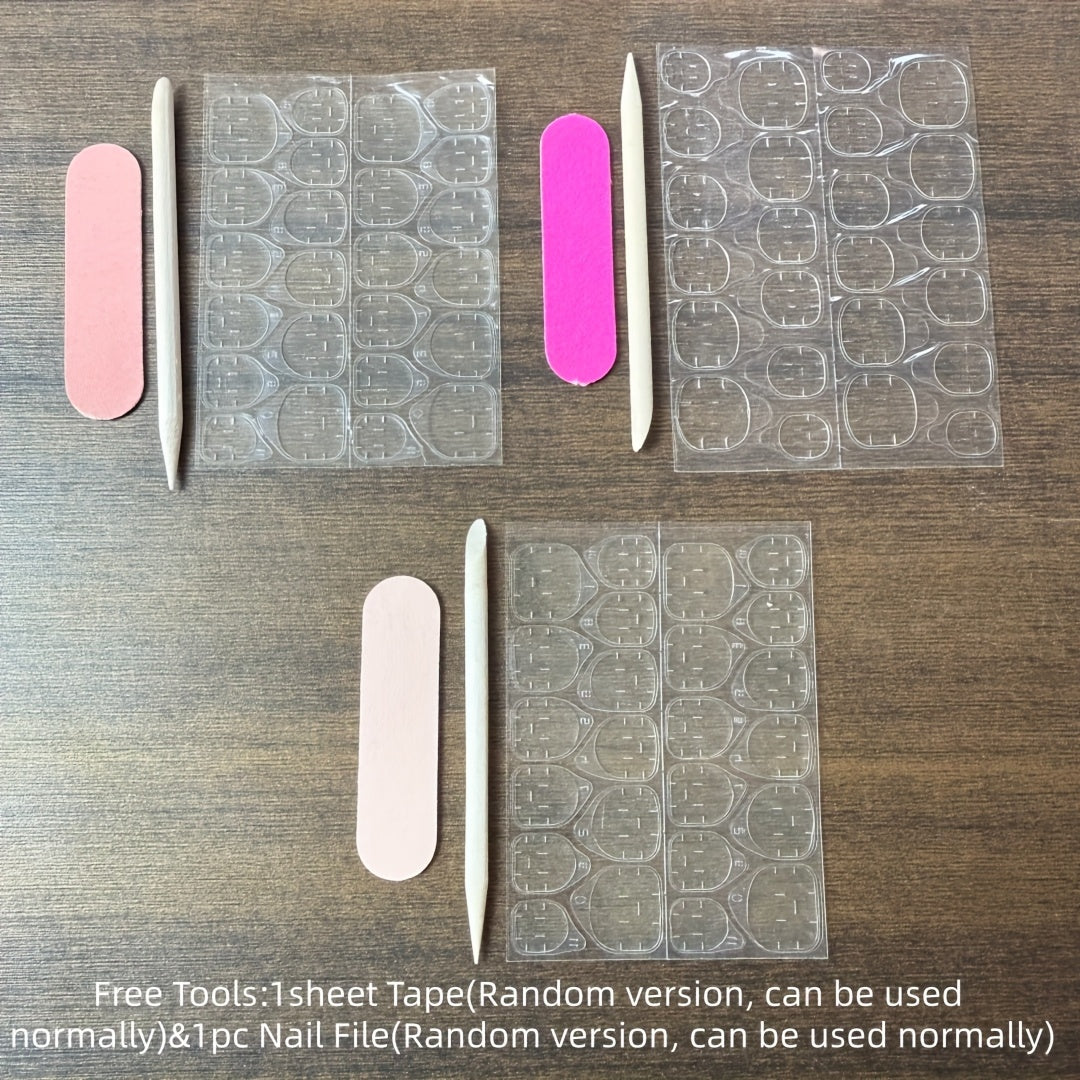 Set of 10 Luxurious And Stylish Nails Featuring Hand-Painted Designs