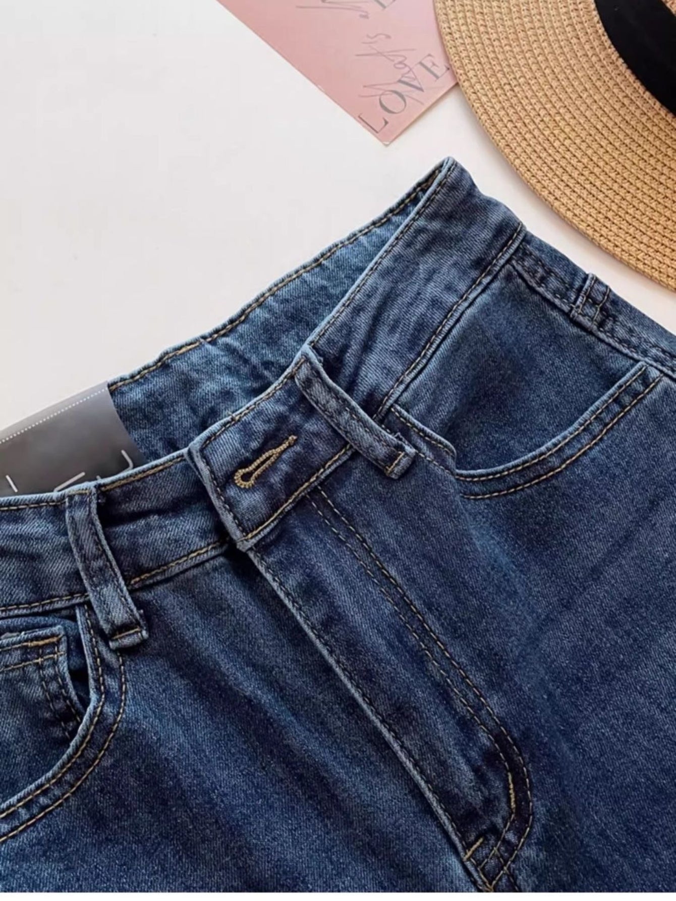 High-Waisted Wide-Leg Jeans