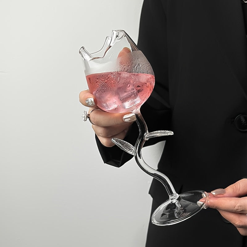 {1pc] Rose-Shaped Wine Glass
