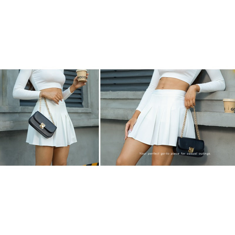 High-Waisted Pleated Tennis Skirt