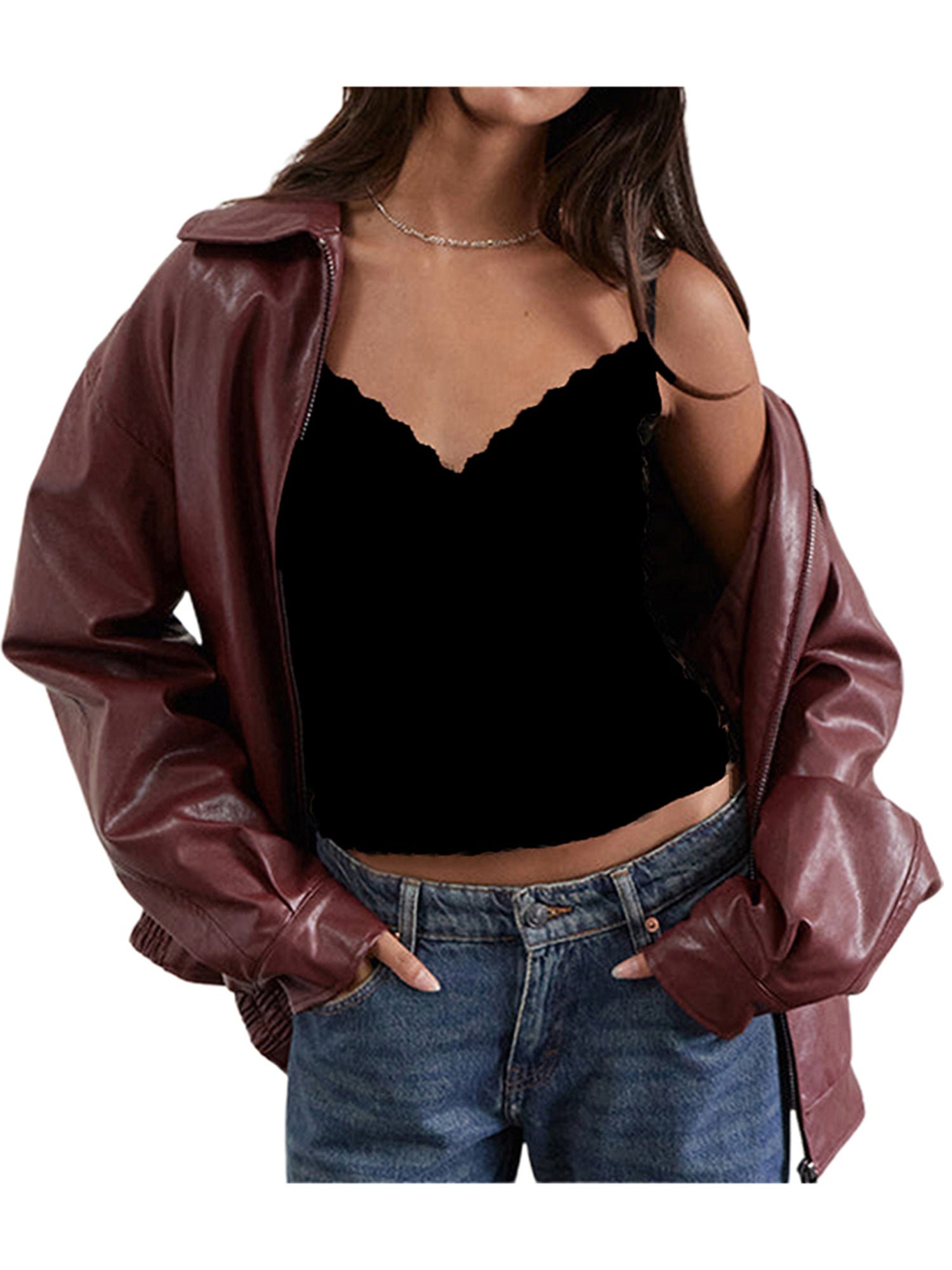 Zipper Long Sleeve Motorcycle Jacket