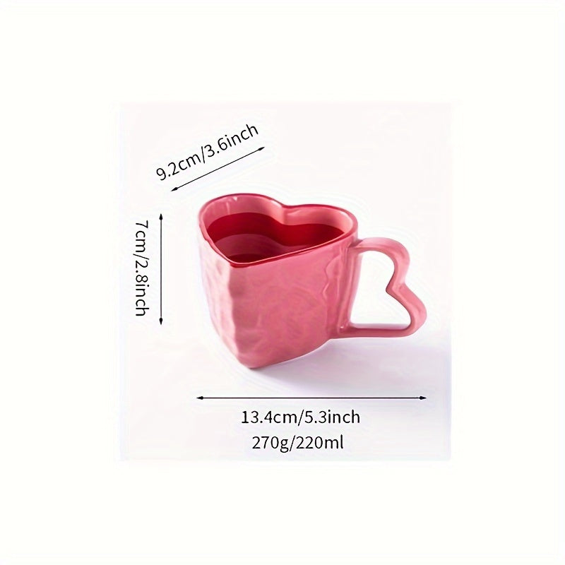 Red Love Ceramic Mug Creative Cute Coffee Cup