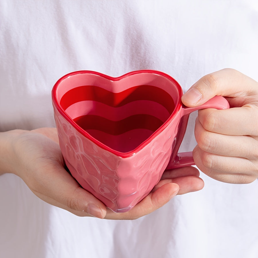 Red Love Ceramic Mug Creative Cute Coffee Cup