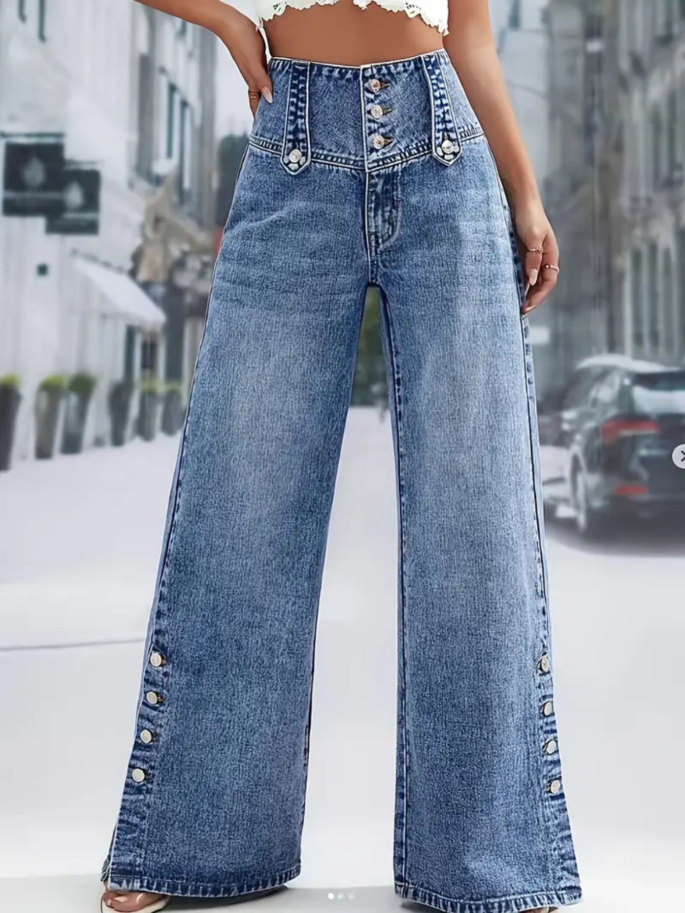 High Waist Vintage Denim Jeans