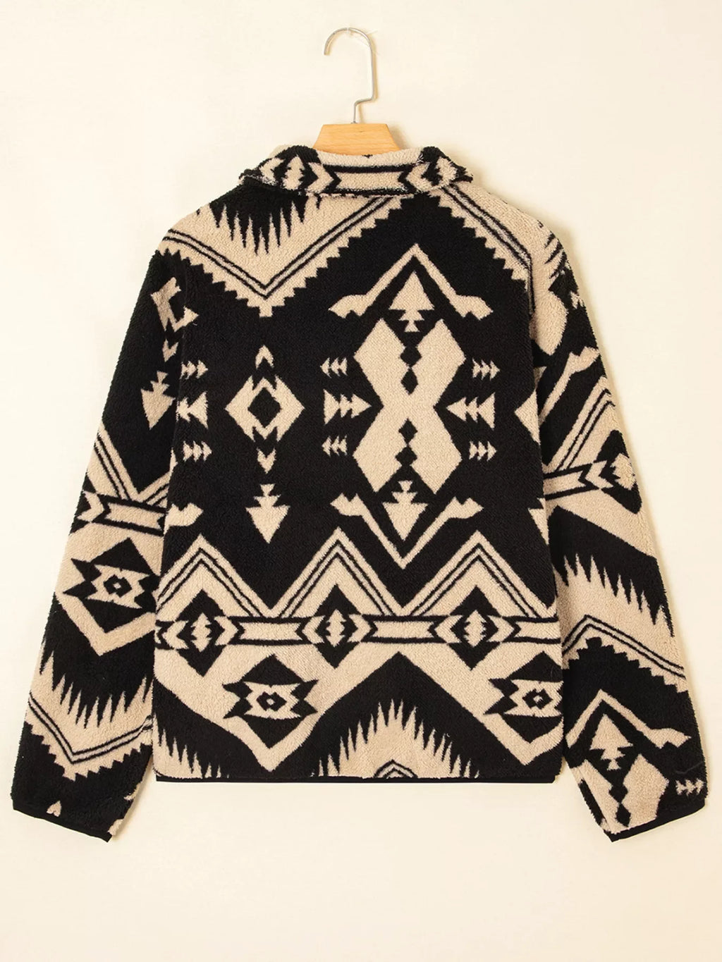 Western Aztec Half Zip Plush Sweatshirt
