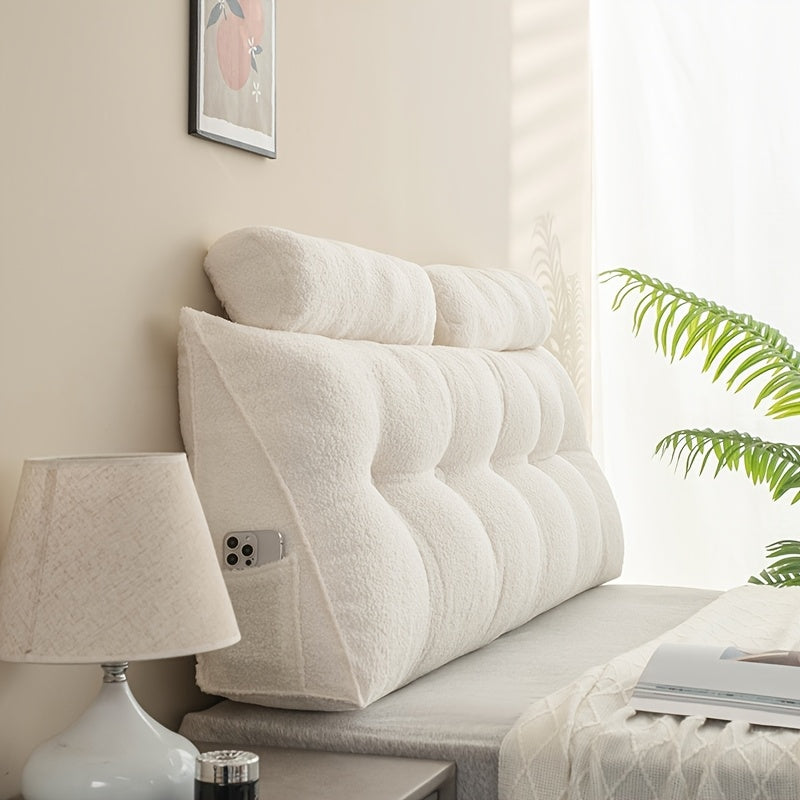 Teddy Fleece Triangular Headboard Cushion