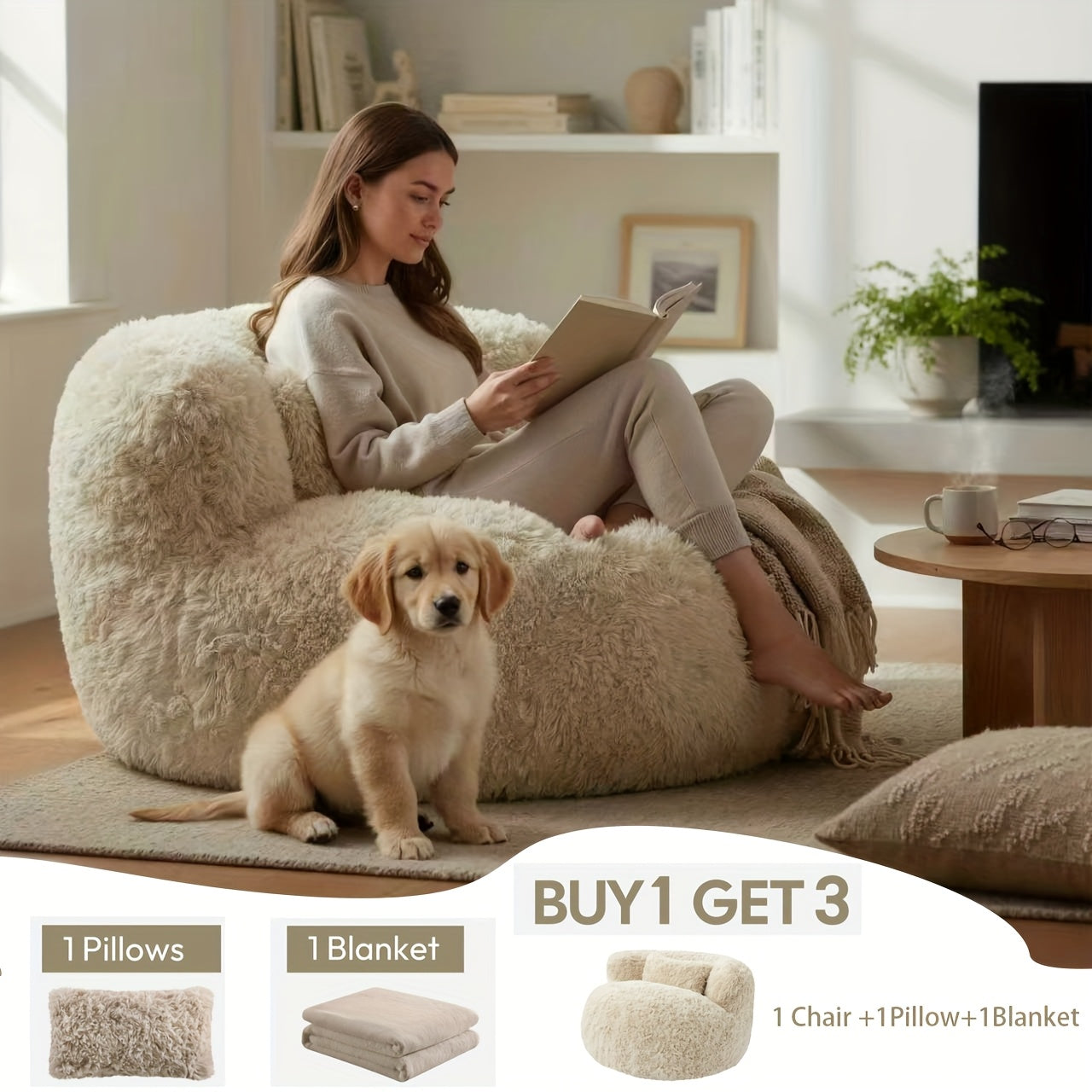 Fluffy Compression Sofa
