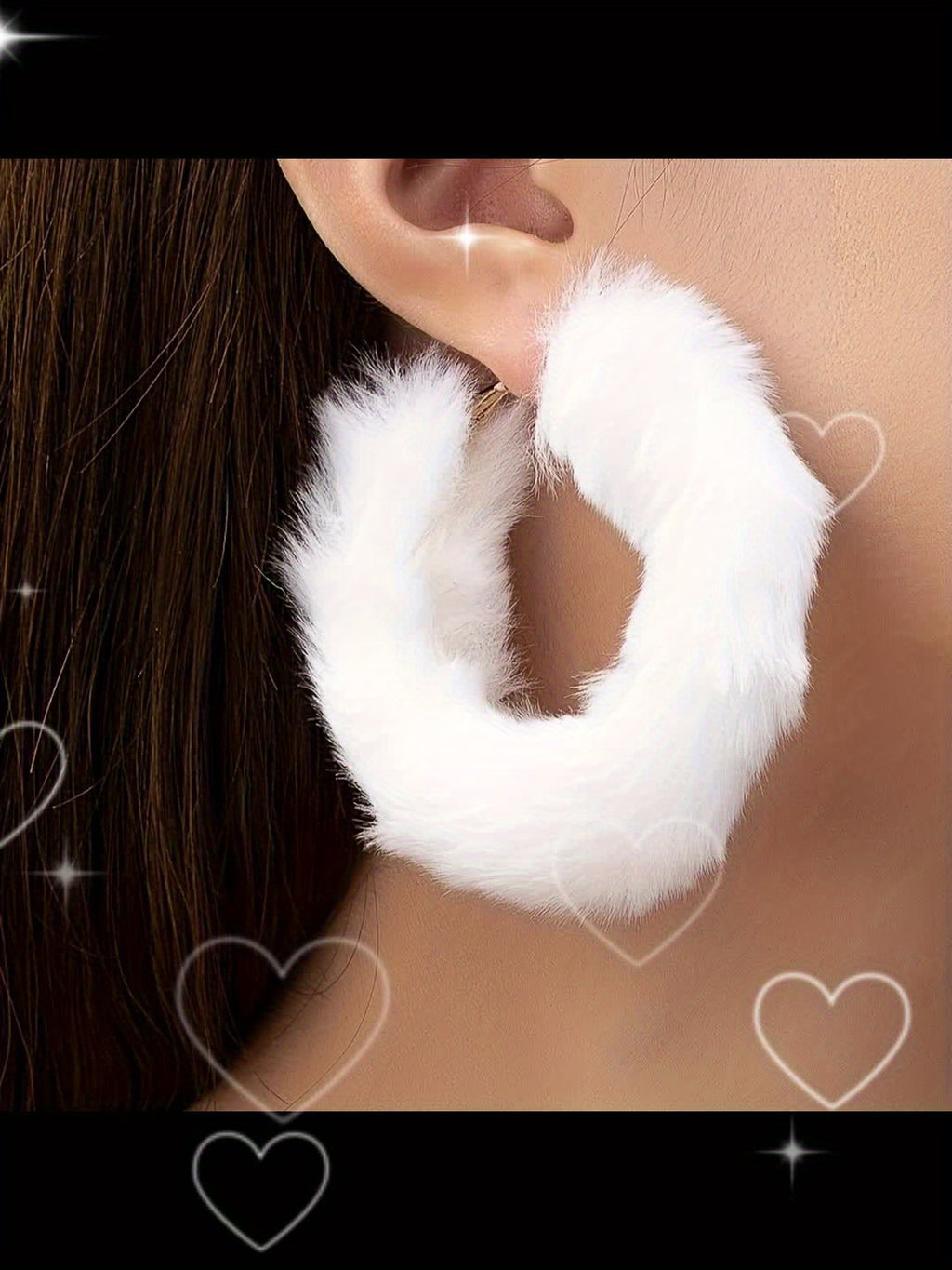 Fluffy Furry Hoop Earrings