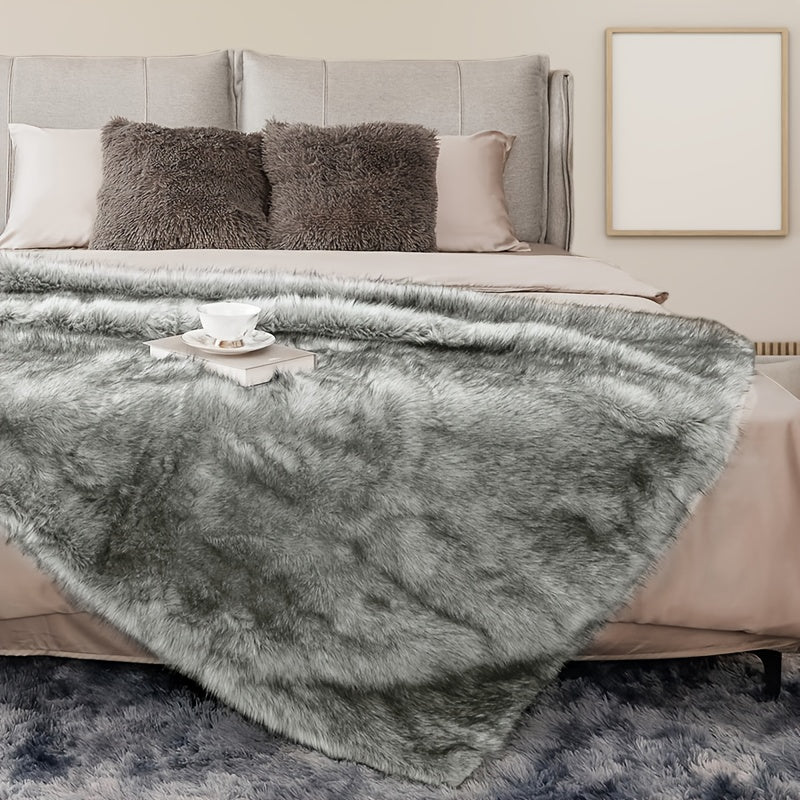 Reversible Faux Fur Blanket